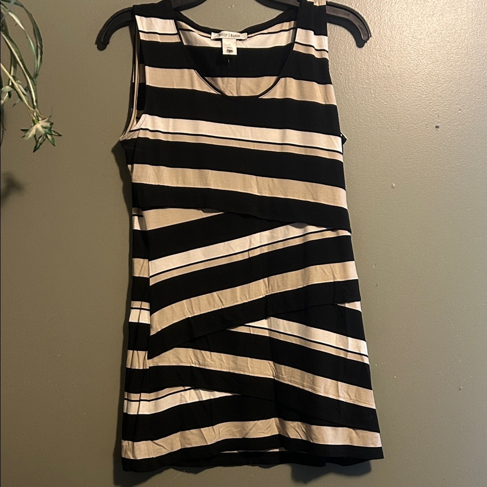 White House Black Market Striped Top - Picture 1 of 2